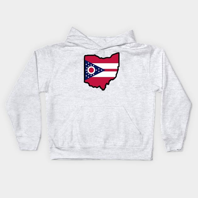 Ohio Flag Kids Hoodie by DarkwingDave